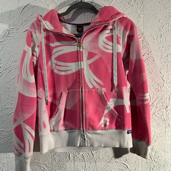 TNA Tops Bubble Gum Pink Cozy Tna 23 Oldschool Full Zip Hoodie